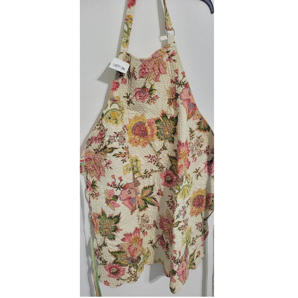 C&F Enterprises, INC Apron Reversable Floral & Striped Quilted NWT Cooking NWT
